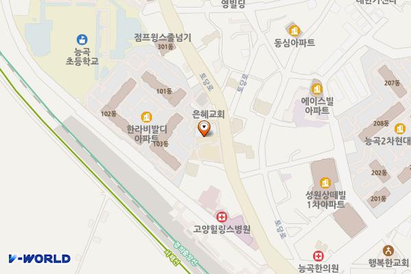 능곡동행정복지센터 위치 지도 — 경기도 고양시 덕양구 토당로 83, 능곡동 행정복지센터