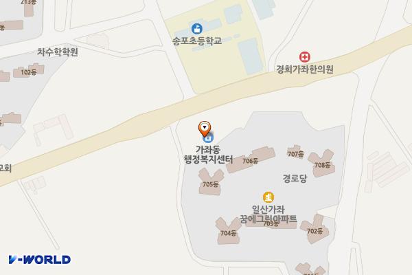 가좌동 행정복지센터 위치 지도 — 경기도 고양시 일산서구 송산로 374번길 7,