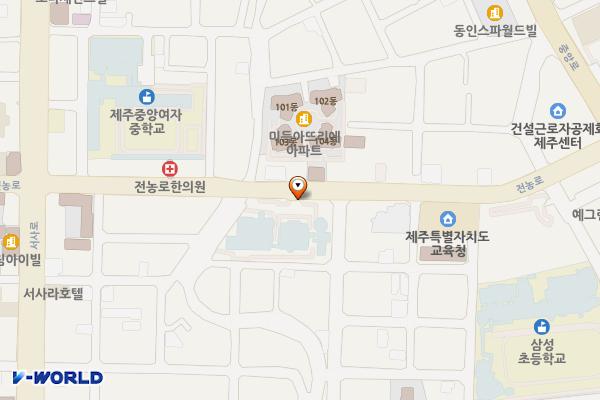 전농로 88, 서광로25길 58 위치 지도 — 제주특별자치도 제주시 전농로 88