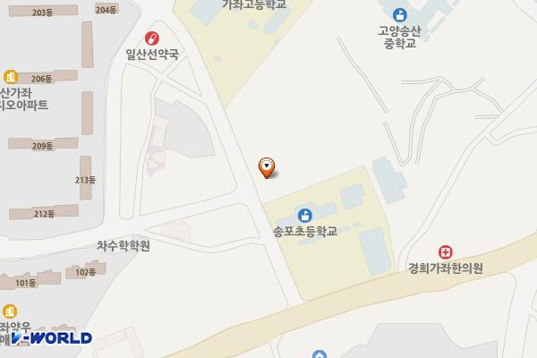 가좌도서관 위치 지도 — 경기도 고양시 일산서구 가좌3로 16,