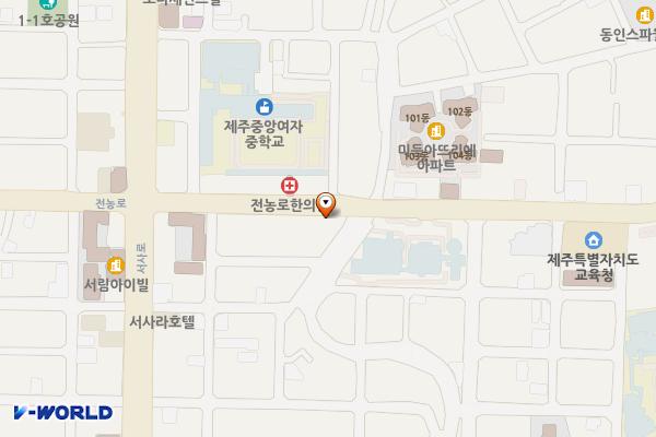 전농로 82 위치 지도 — 제주특별자치도 제주시 전농로 82