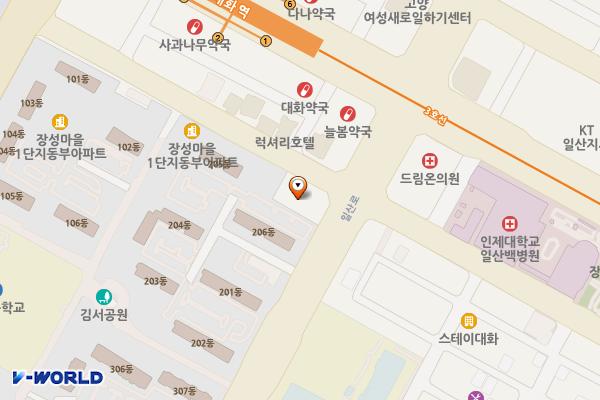 고양시 대화노인종합복지관 화장실 위치 지도 — 경기도 고양시 일산서구 일산로 778,