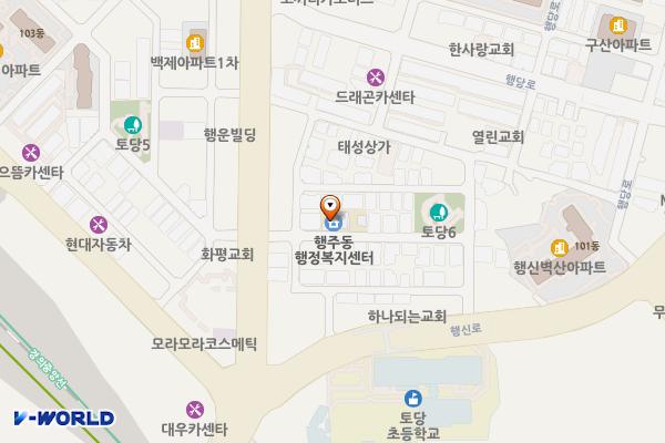 행주동행정복지센터 위치 지도 — 경기도 고양시 덕양구 지도로14번길 11, 행주동 행정복지센터