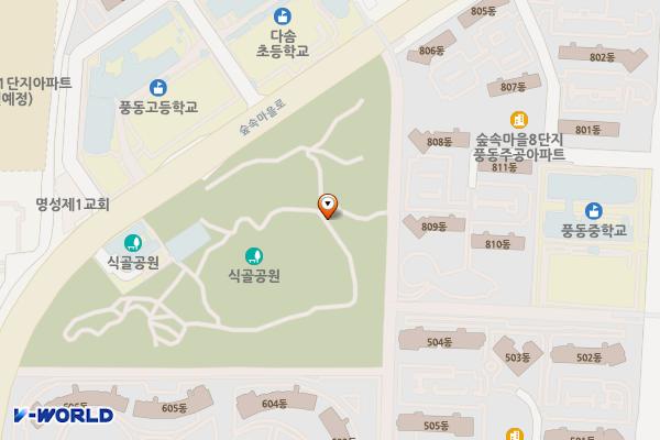 풍동도서관 위치 지도 — 경기도 고양시 일산동구 숲속마을로 108,