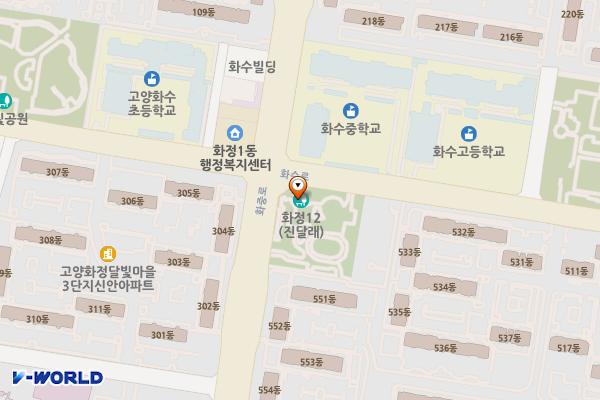 화정12호(진달래 어린이공원) 위치 지도 — 경기도 고양시 덕양구 화수로 40,