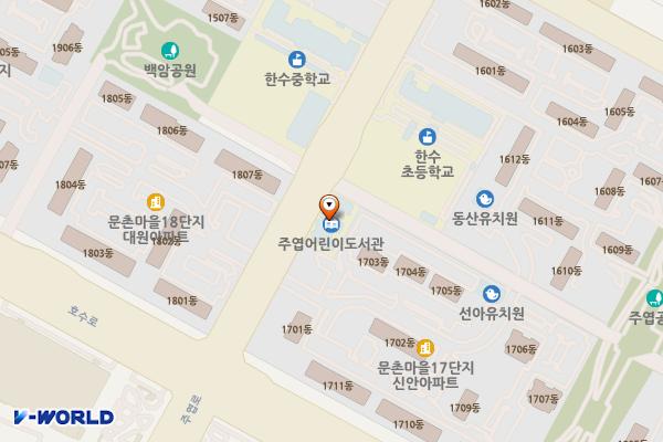 주엽어린이도서관 위치 지도 — 경기도 고양시 일산서구 주엽로 104,