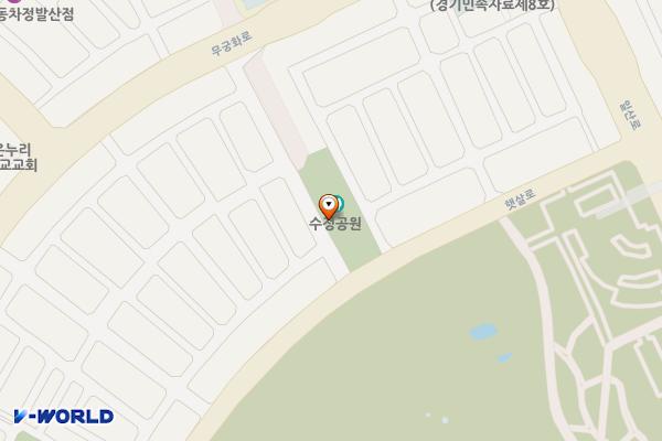 수정공원 화장실 위치 지도 — 경기도 고양시 일산동구 무궁화로 148번길 33-2,