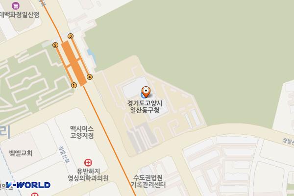 장항1동체육시설 위치 지도 — 경기도 고양시 일산동구