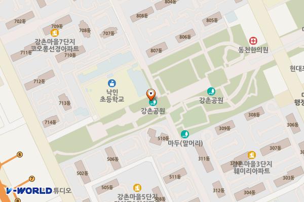 강촌공원 화장실 위치 지도 — 경기도 고양시 일산동구 강석로 132-1,