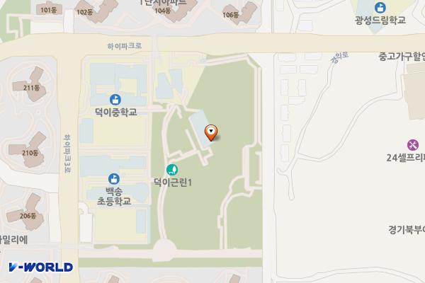 덕이공원 위치 지도 — 경기도 고양시 일산서구 하이파크로 128-1,
