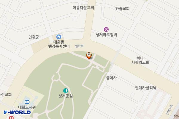 성저공원(관리사 옆) 위치 지도 — 경기도 고양시 일산서구 일산로 655 ,