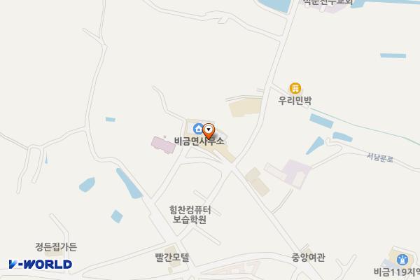 비금면사무소 주차장 위치 지도 — 전남광주통합특별시 신안군 비금면 덕산리 87-1번지