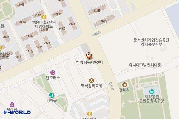 백석1동 행정복지센터 위치 지도 — 경기도 고양시 일산동구 일산로 145,