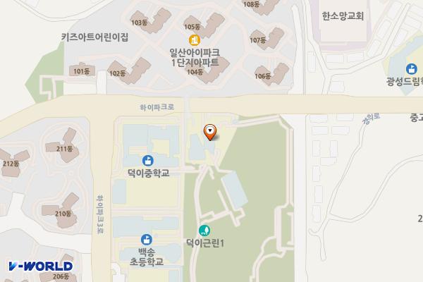 덕이도서관 위치 지도 — 경기도 고양시 일산서구 하이파크로 128,