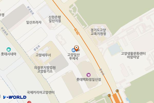 고양일산우체국 위치 지도 — 경기도 고양시 일산동구 중앙로 1293  (장항동),