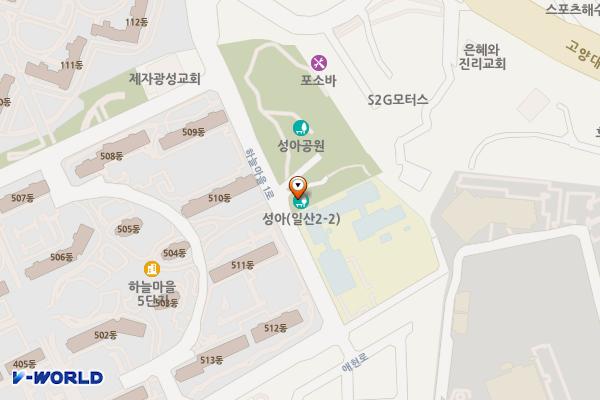 성아공원 화장실 위치 지도 — 경기도 고양시 일산동구 하늘마을1로 56-2,