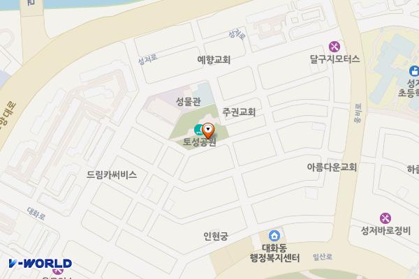 토성어린이공원 위치 지도 — 경기도 고양시 일산서구 성저로50번길 23,