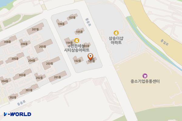 e편한세상시티 삼송1차 위치 지도 — 경기도 고양시 덕양구 동송로 33,