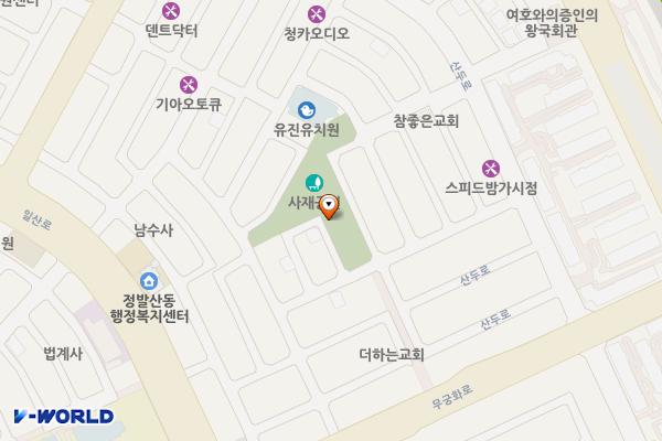 사재공원 화장실 위치 지도 — 경기도 고양시 일산동구 산두로 175번길 32-10,