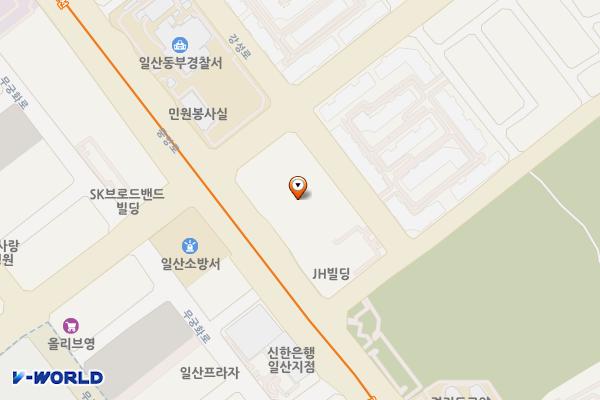 현대아이스페이스 위치 지도 — 경기도 고양시 일산동구 중앙로 1322 (정발산동, 일산현대아이스페이스),