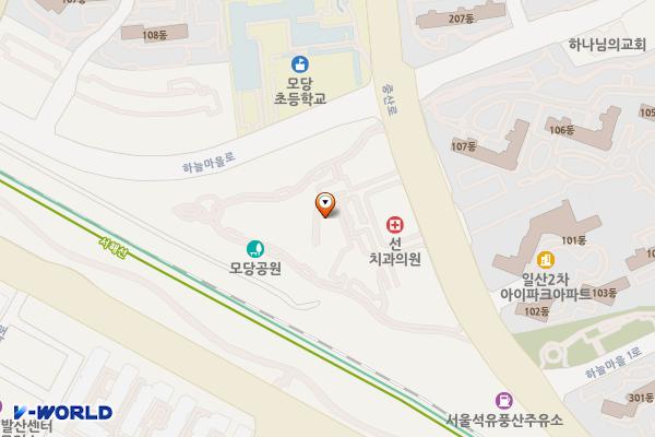 모당공원 화장실 위치 지도 — 경기도 고양시 일산동구 중산로 73-2 ,