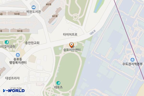 대화인조구장 위치 지도 — 경기도 고양시 일산서구 대화로 166,