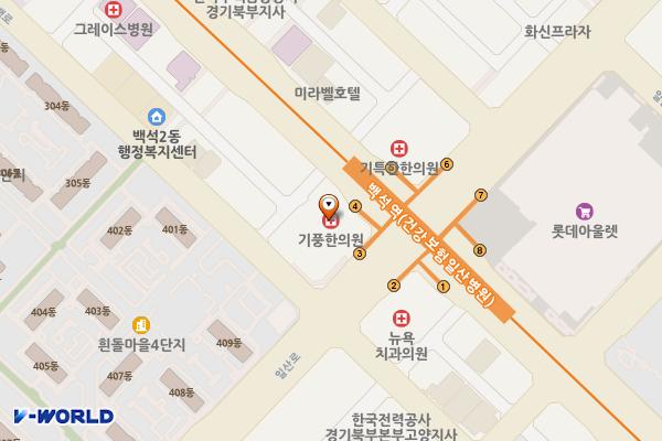 영림브레아 오피스텔 위치 지도 — 경기도 고양시 일산동구 중앙로 1047  (백석동),