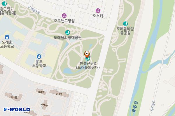 도래울의장대공원 화장실 위치 지도 — 경기도 고양시 덕양구 의장로 45-1,