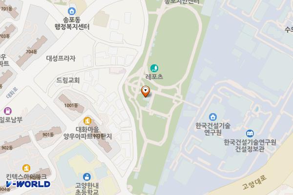 대화레포츠공원(관리사 옆) 위치 지도 — 경기도 고양시 일산서구 대화로156번길 39 ,