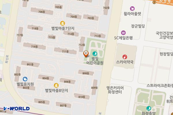 화정17호(별빛 어린이공원) 위치 지도 — 경기도 고양시 덕양구 화중로 61,