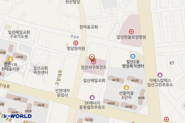일산서구 보건소 위치 지도 — 경기도 고양시 일산서구 일중로 54,