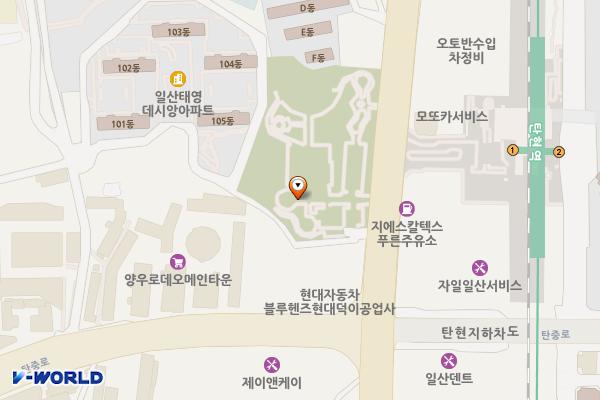 고양시 현충공원 위치 지도 — 경기도 고양시 일산동구 경의로 849, 고양시 현충공원