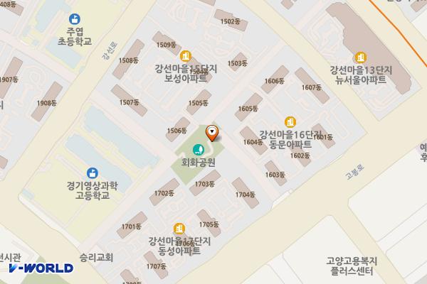 회화어린이공원 위치 지도 — 경기도 고양시 일산서구 고봉로 25-3,