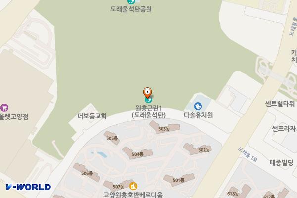 도래울석탄공원 화장실 위치 지도 — 경기도 고양시 덕양구 도래울1로 29,