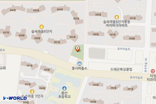 벚나무공원 화장실 위치 지도 — 경기도 고양시 일산동구 숲속마을 50-9,