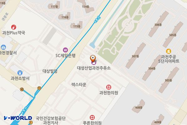 과천대성주유소 위치 지도 — 경기도 과천시 중앙로 144