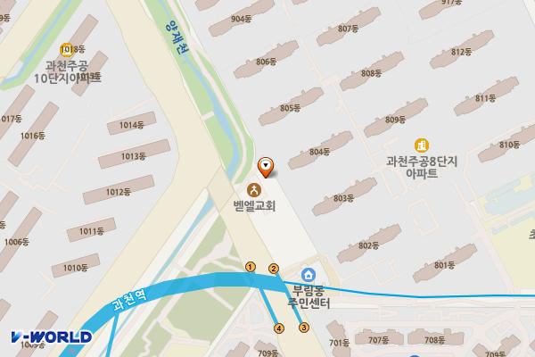 8단지 예지유치원상가 위치 지도 — 경기도 과천시 별양로 184-1