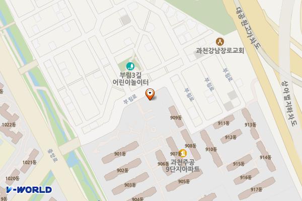 8단지 남서울상가 위치 지도 — 경기도 과천시 부림로 16