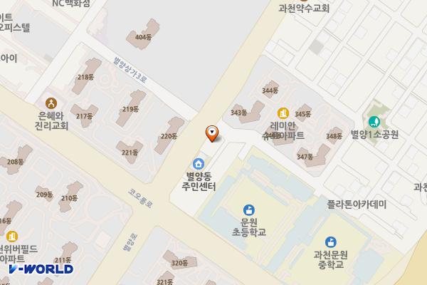3단지 병원상가 위치 지도 — 경기도 과천시 별양로 64