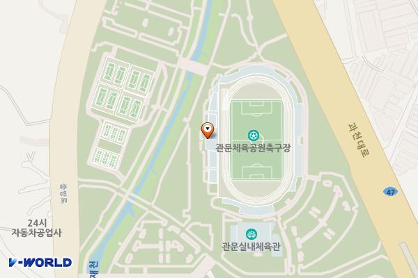 관문실내체육관 위치 지도 — 경기도 과천시 중앙로 294
