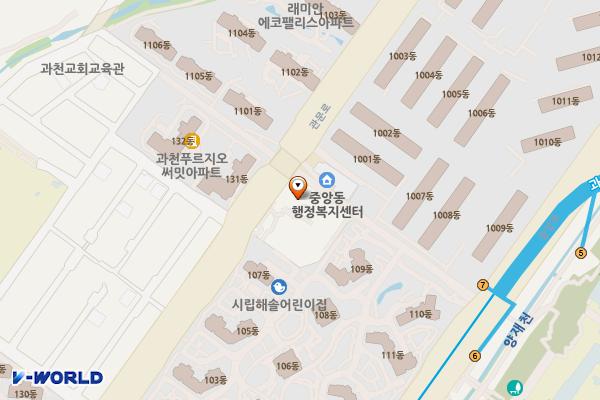 1단지 종합상가 위치 지도 — 경기도 과천시 관문로 130