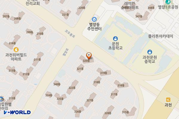 래미안슈르(CD) 위치 지도 — 경기도 과천시 별양로 12