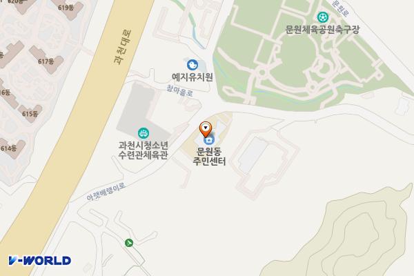 문원동주민센터 위치 지도 — 경기도 과천시 아랫배랭이로 35