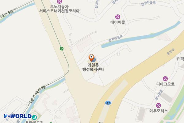 과천동행정복지센터 위치 지도 — 경기도 과천시 과천대로 608-17