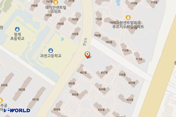 6단지 자이상가(2동3동) 위치 지도 — 경기도 과천시 별양로 142