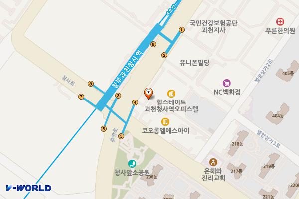 정부과천청사역 위치 지도 — 경기도 과천시 중앙로 100