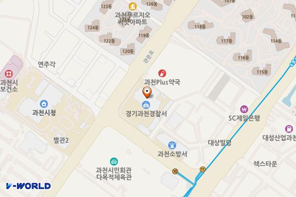 과천경찰서 위치 지도 — 경기도 과천시 통영로 20
