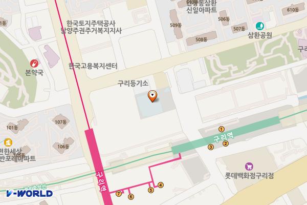 구리시청소년수련관 위치 지도 — 경기도 구리시 건원대로34번길 32-10