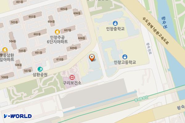 시립인창도서관 위치 지도 — 경기도 구리시 건원대로34번길 90
