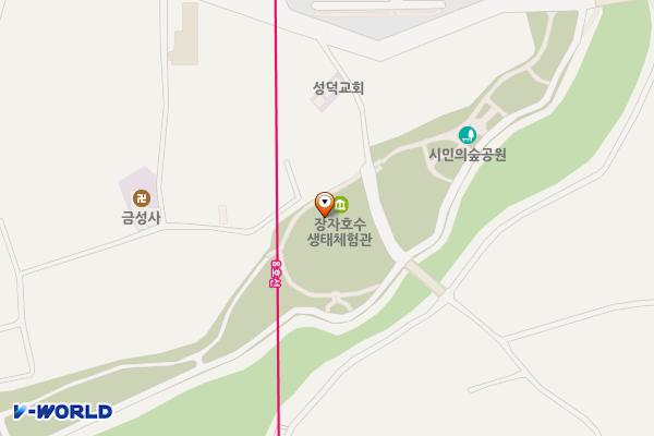 장자호수생태공원 위치 지도 — 경기도 구리시 장자호수길 76-42